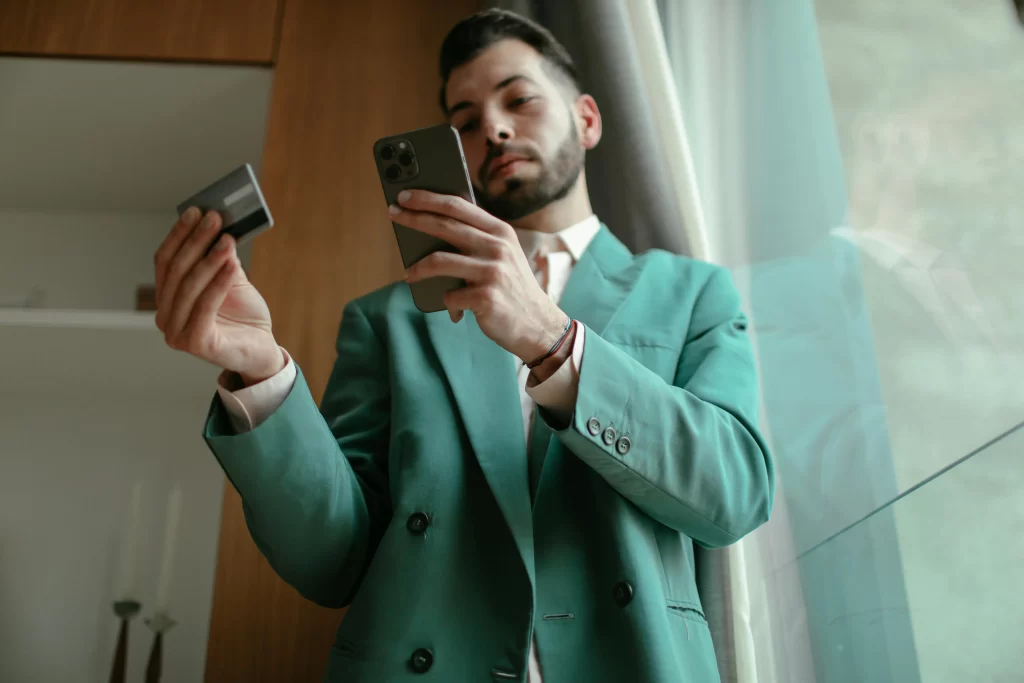 Man Shopping on App on Phone