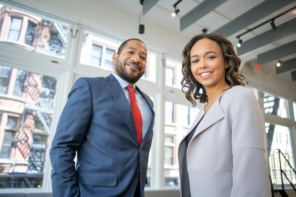 People in Suits in a Office