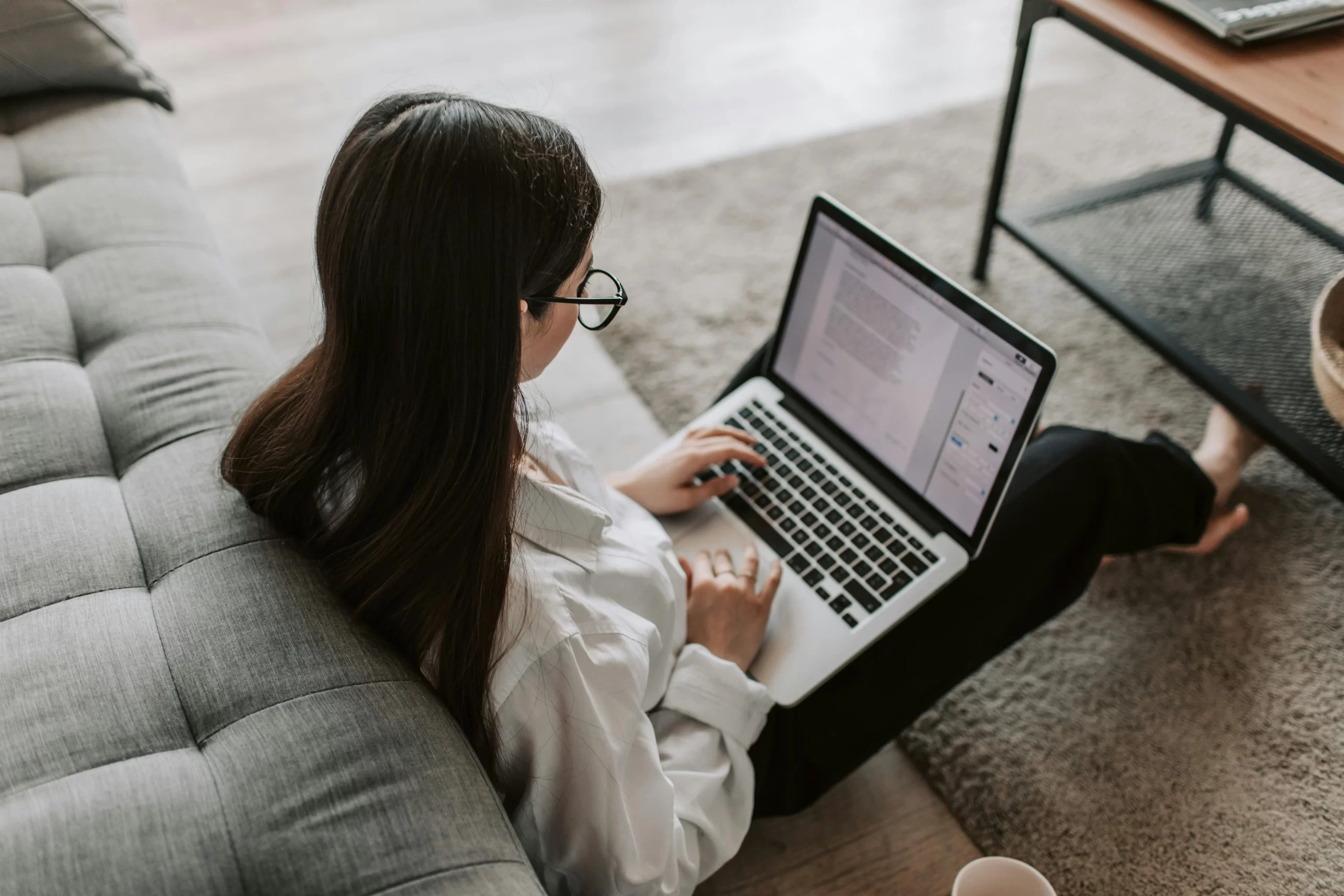 Someone Studying on a Laptop